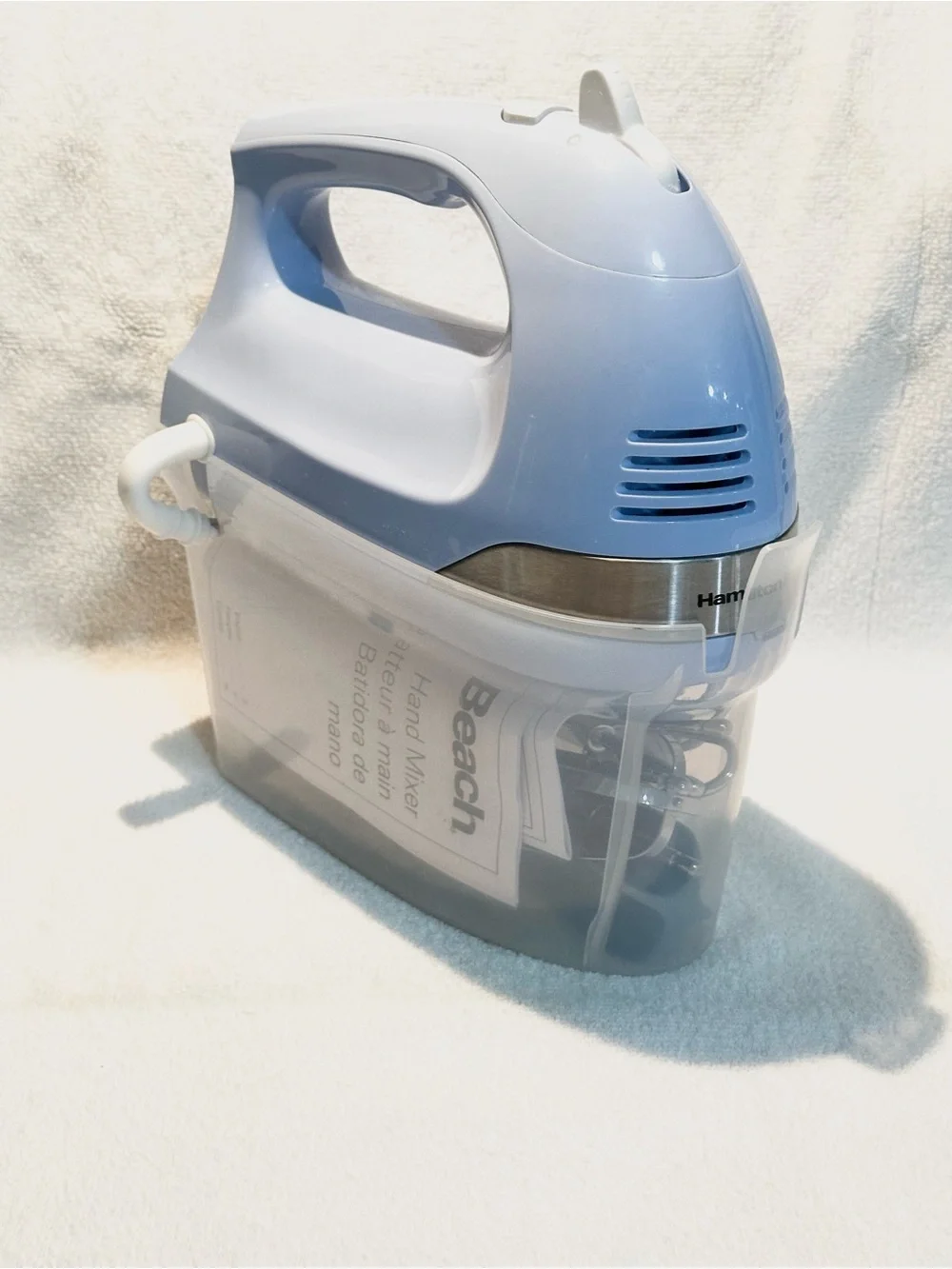 Hamilton Beach 6-Speed Electric Hand Mixer with attachments and snap on bowl